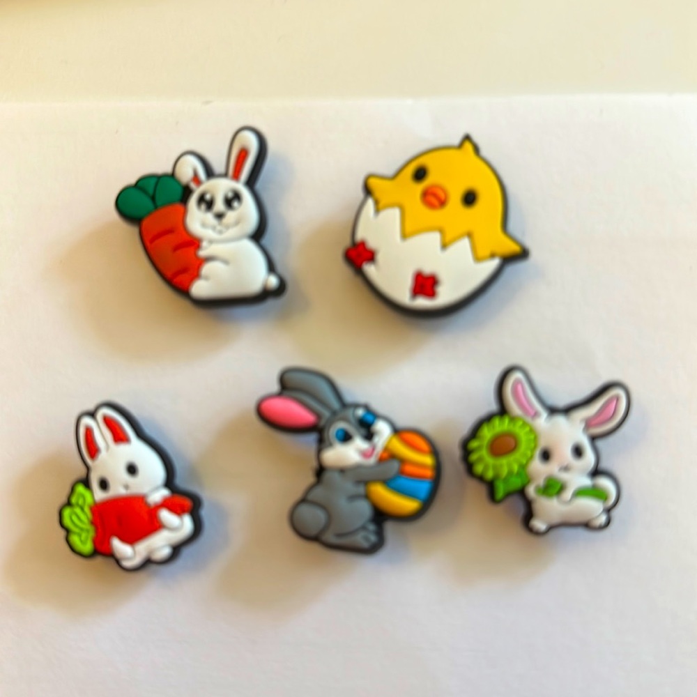 Easter bunny and chick croc charms